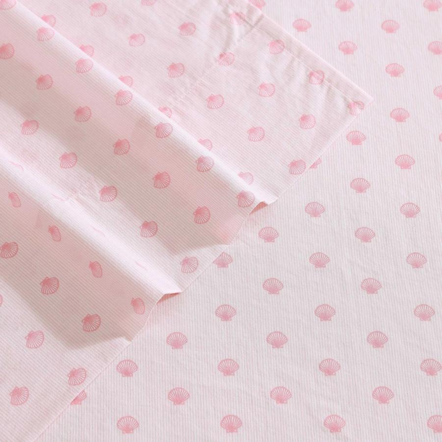 Laura Ashley ベッドシーツセット コットン パーケル素材 ピンク 貝殻柄 4点セット |  | 02