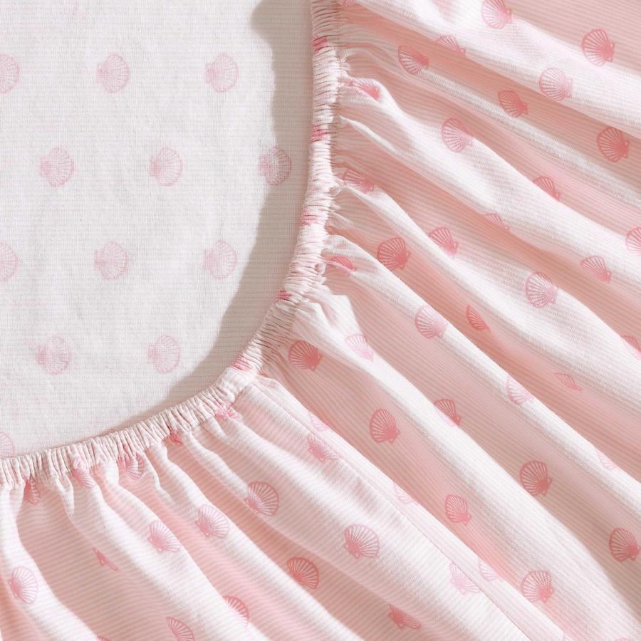 Laura Ashley ベッドシーツセット コットン パーケル素材 ピンク 貝殻柄 4点セット |  | 03