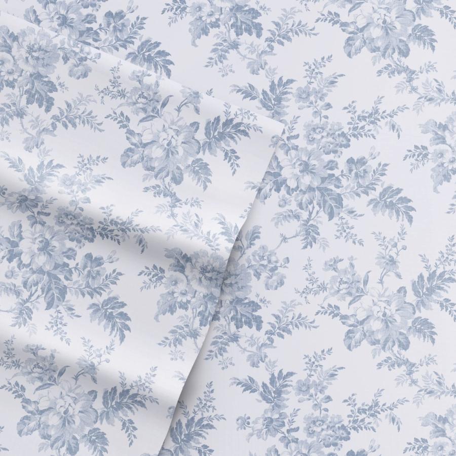 Laura Ashley フランネル ベッドシーツ 4点セット 花柄 ブルー 寝具 カバー セット |  | 03