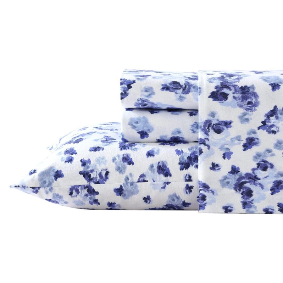 Laura Ashley フランネル シーツセット ブルー 花柄 綿100% 枕カバー付き |  | 02