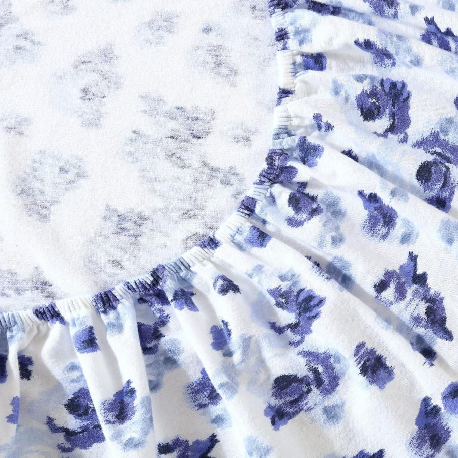 Laura Ashley フランネル シーツセット ブルー 花柄 綿100% 枕カバー付き |  | 06