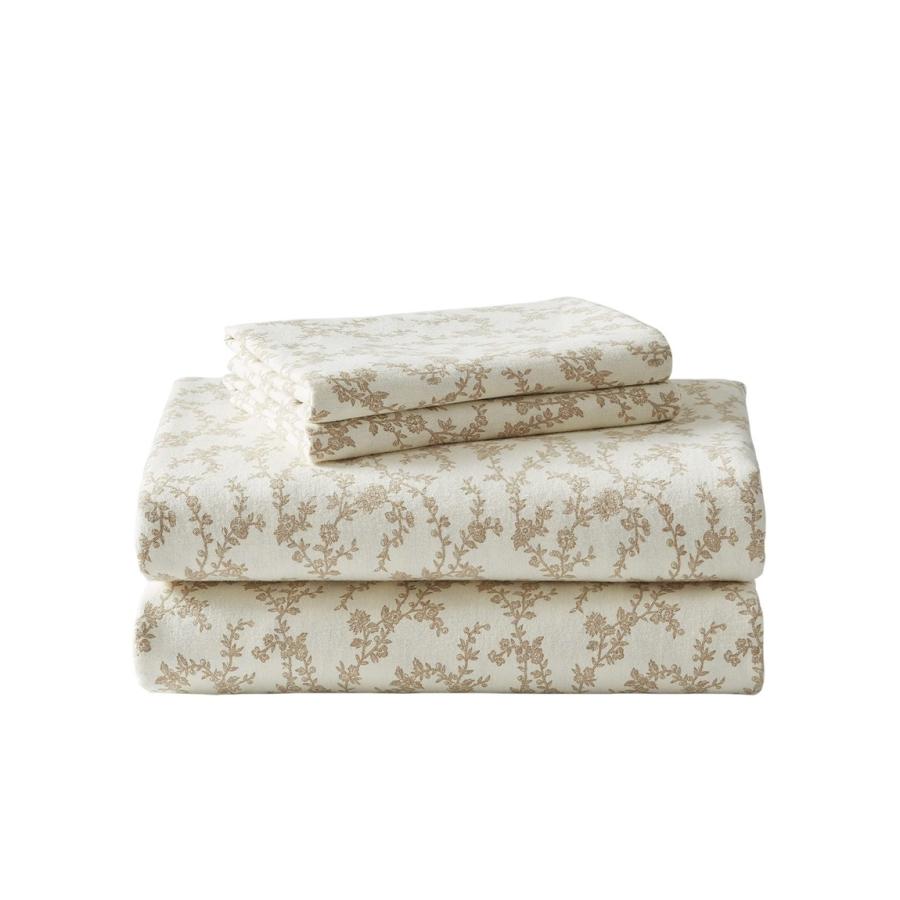 Laura Ashley フラネル シーツセット 花柄 Victoria Beige コットン 洗える 保温 |  | 01