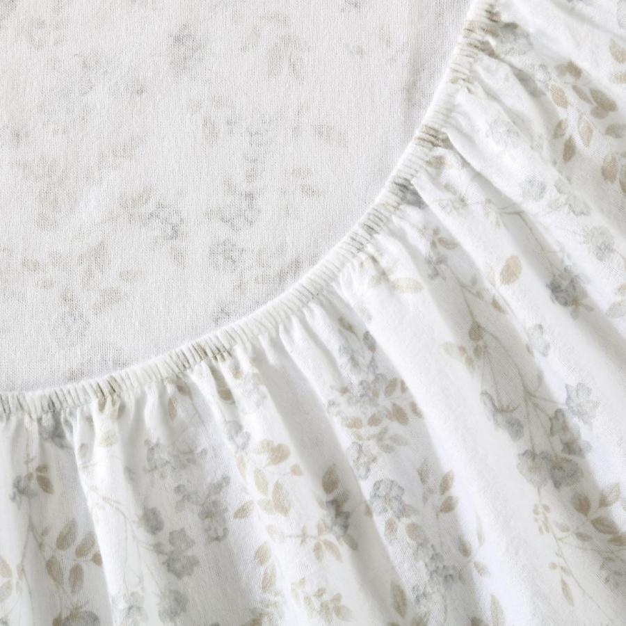 Laura Ashley フランネルシーツ 4点セット 花柄 Fawna Grey ベッドシーツ 枕カバー付 |  | 01
