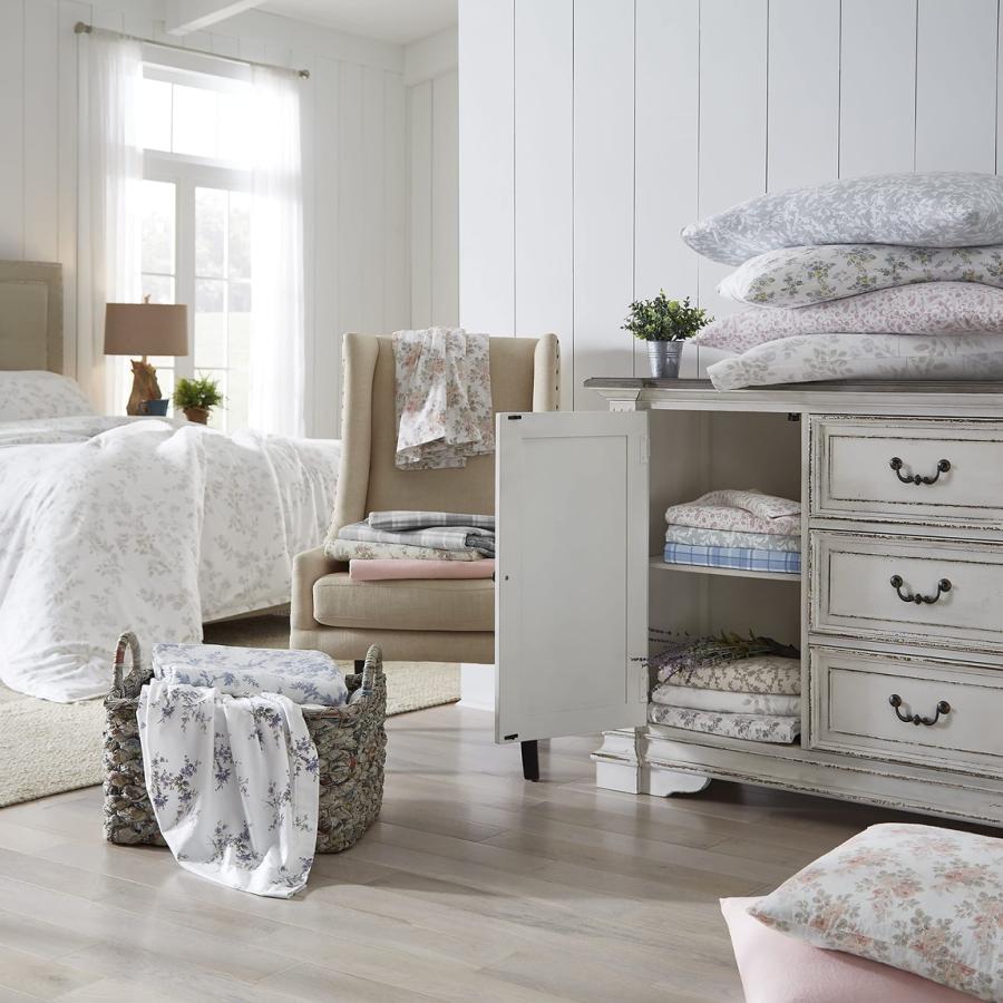 Laura Ashley フランネルシーツ 4点セット 花柄 Fawna Grey ベッドシーツ 枕カバー付 |  | 03