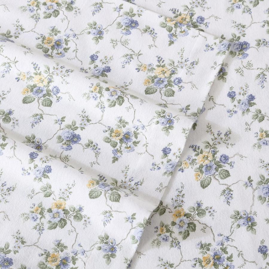ローラアシュレイ フランネル シーツ ツイン Le Fleur Cottage Blue 綿100% 花柄 ボックスシーツ フラットシーツ 枕カバー |  | 02