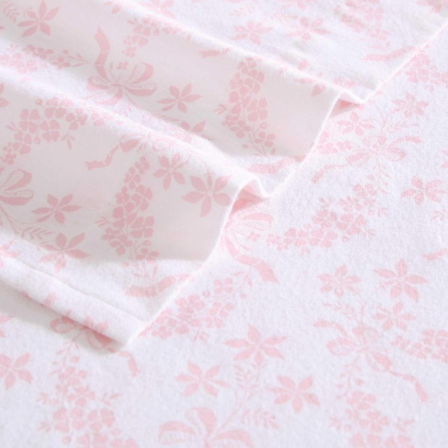 Laura Ashley フランネル ベッドシーツセット Antoinette Pink 花柄 綿100% 布団カバー 寝具 |  | 02