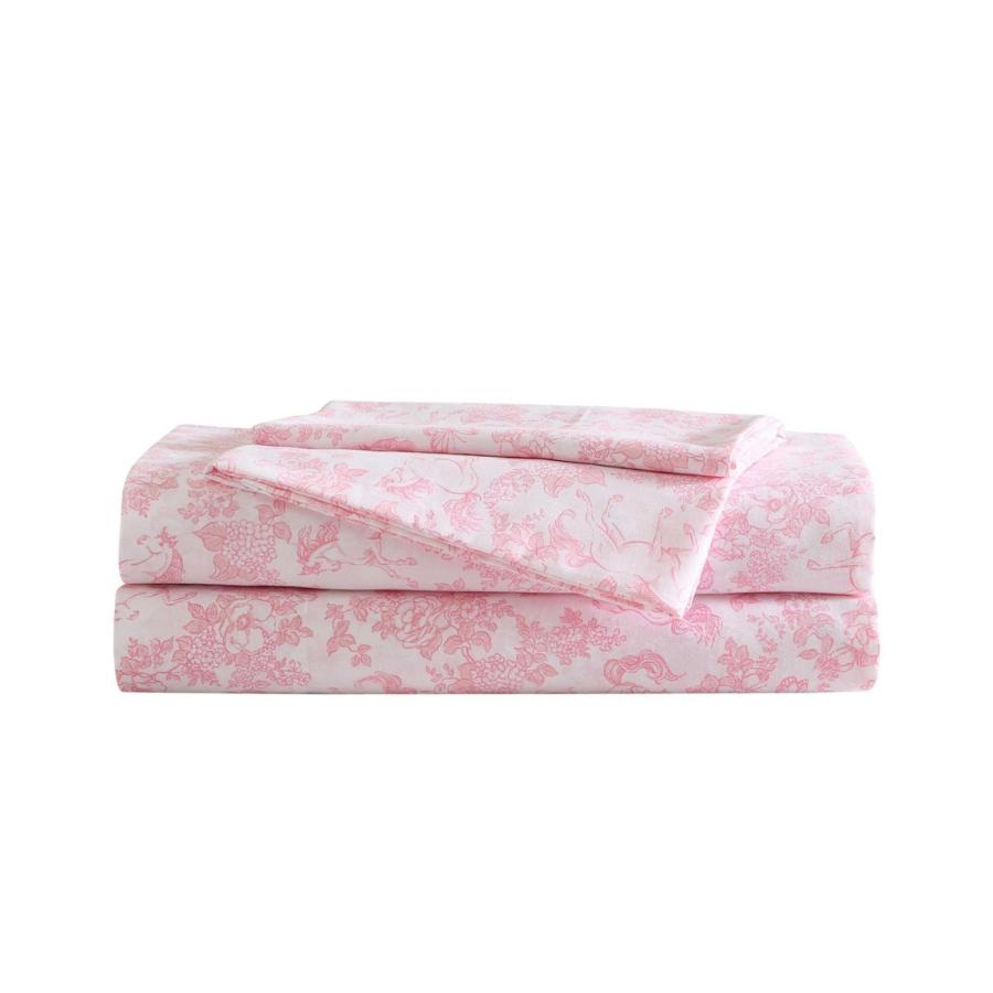 Laura Ashley ベッドシーツセット ピンク ユニコーン柄 寝具カバーセット | 