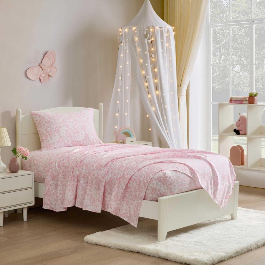 Laura Ashley ベッドシーツセット ピンク ユニコーン柄 寝具カバーセット |  | 01