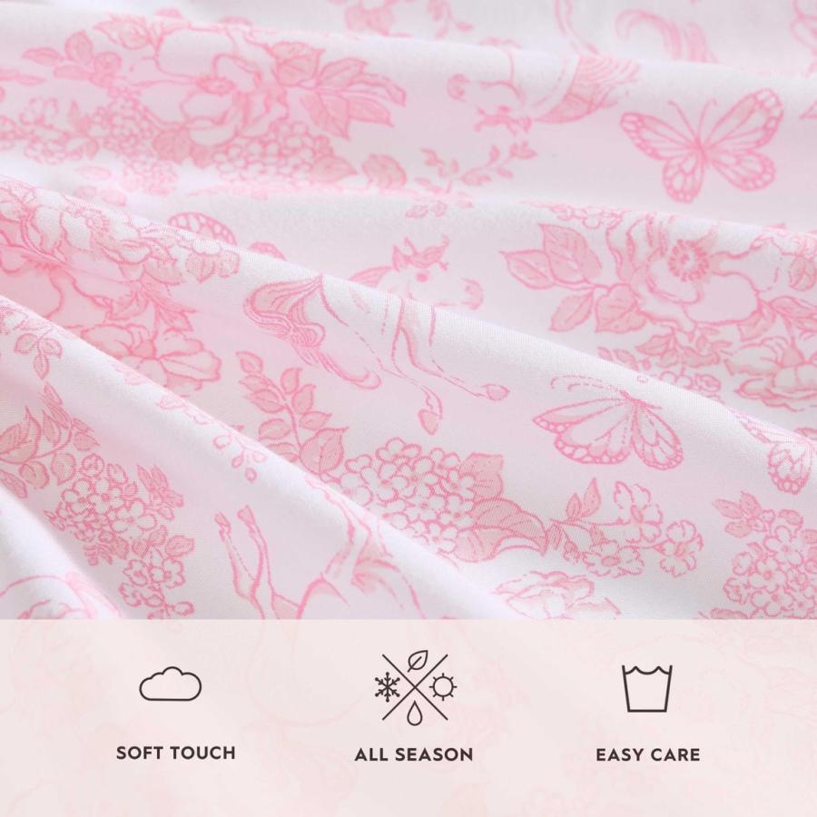 Laura Ashley ベッドシーツセット ピンク ユニコーン柄 寝具カバーセット |  | 03