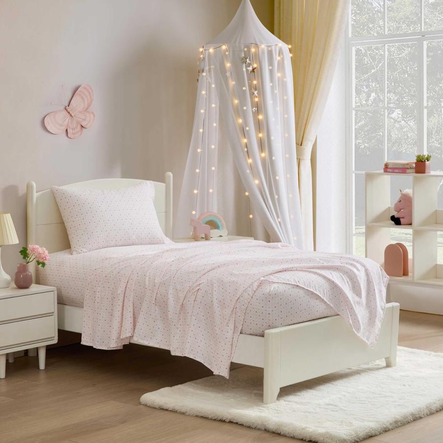 Laura Ashley ベッドシーツセット ピンク ハート柄 マイクロファイバー おしゃれ 寝具 カバーリング |  | 01