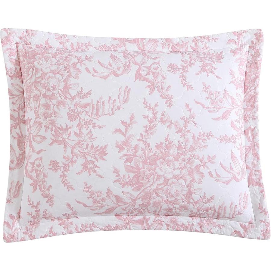 Laura Ashley キルトセット Bedford Pink ベッドカバー ピローケース 3点セット 綿100% 花柄 寝具 |  | 05