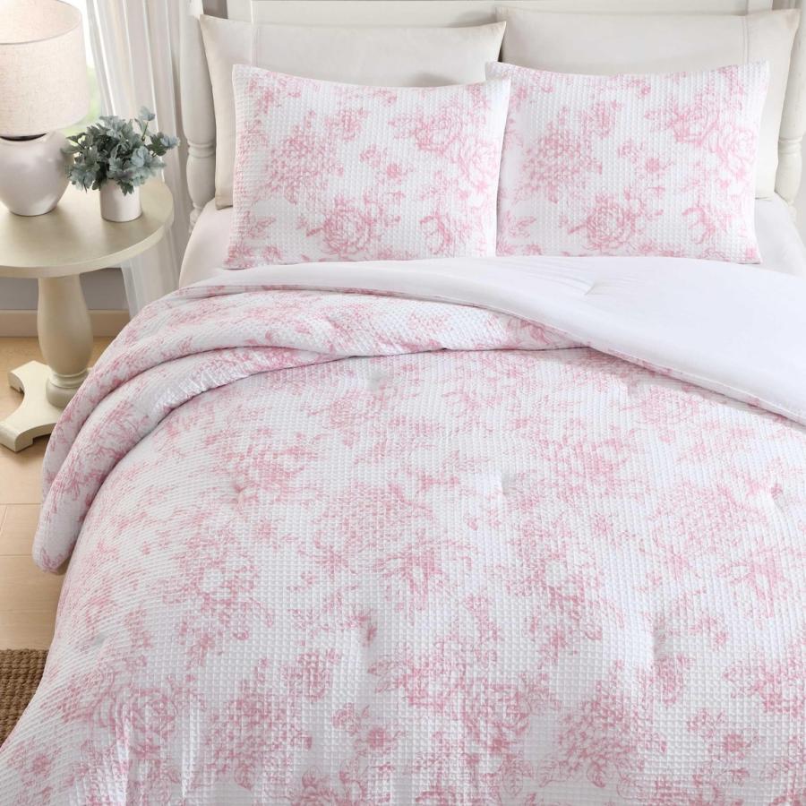 Laura Ashley コンフォーターセット Delphine パステルピンク 花柄 ワッ 生地 寝具セット |  | 03
