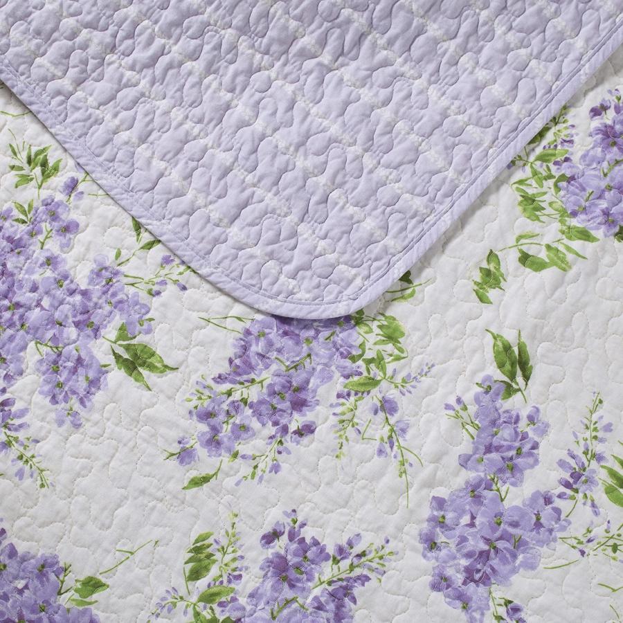 Laura Ashley キルトセット ベッドカバー リバーシブル 綿100% 花柄 Keighley Lilac |  | 02
