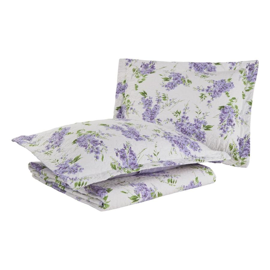 Laura Ashley キルトセット ベッドカバー リバーシブル 綿100% 花柄 Keighley Lilac |  | 05