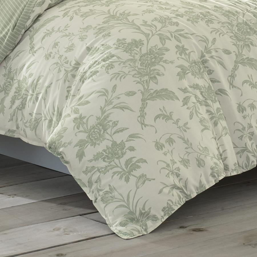 Laura Ashley Home デュベカバーセット Natalie Green 花柄 リバーシブル コットン 寝具 |  | 02