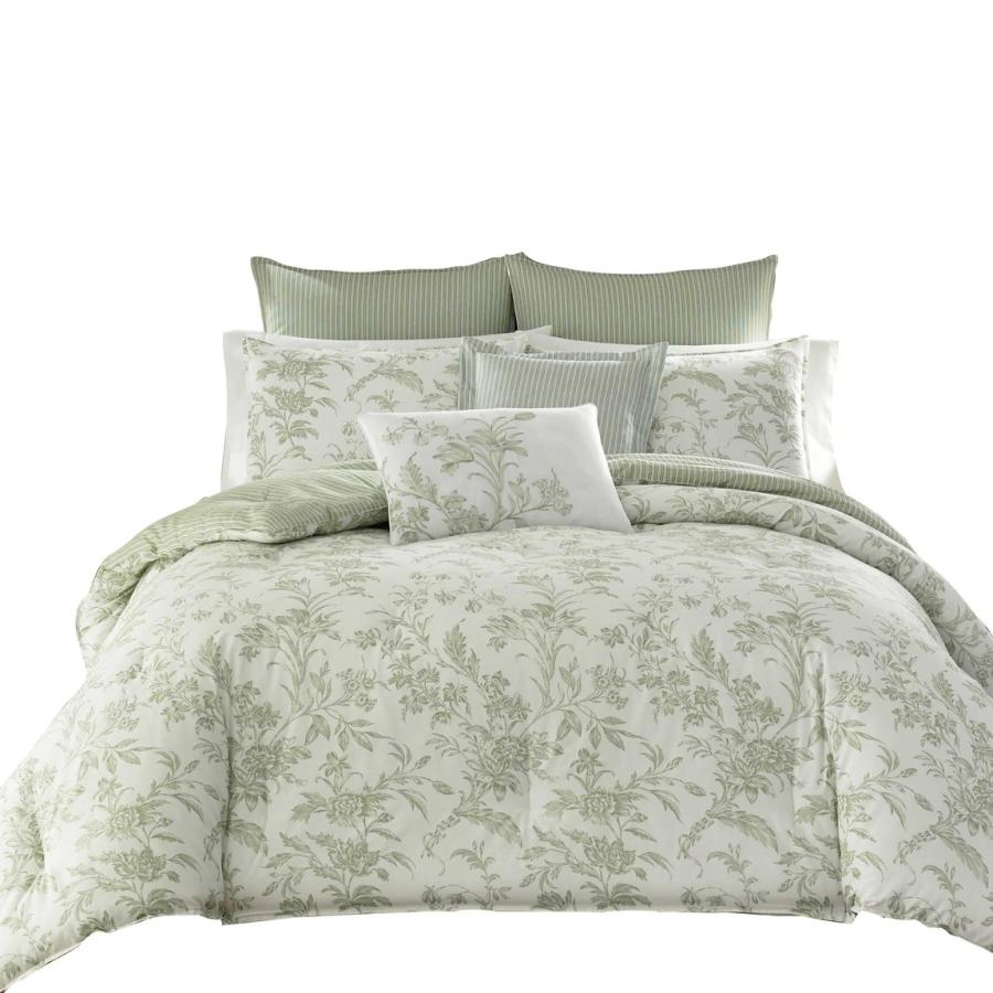 Laura Ashley Home デュベカバーセット Natalie Green 花柄 リバーシブル コットン 寝具 |  | 05