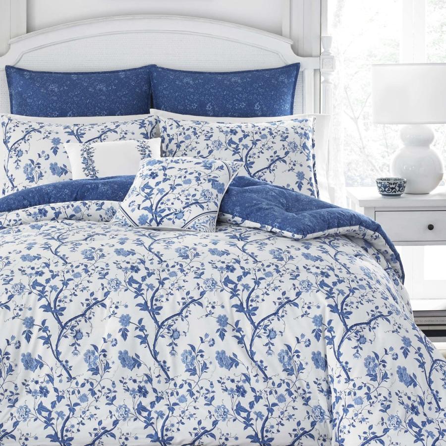 Laura Ashley Home 布団カバーセット Elise Blue リバーシブル 綿100% 花柄 |  | 04