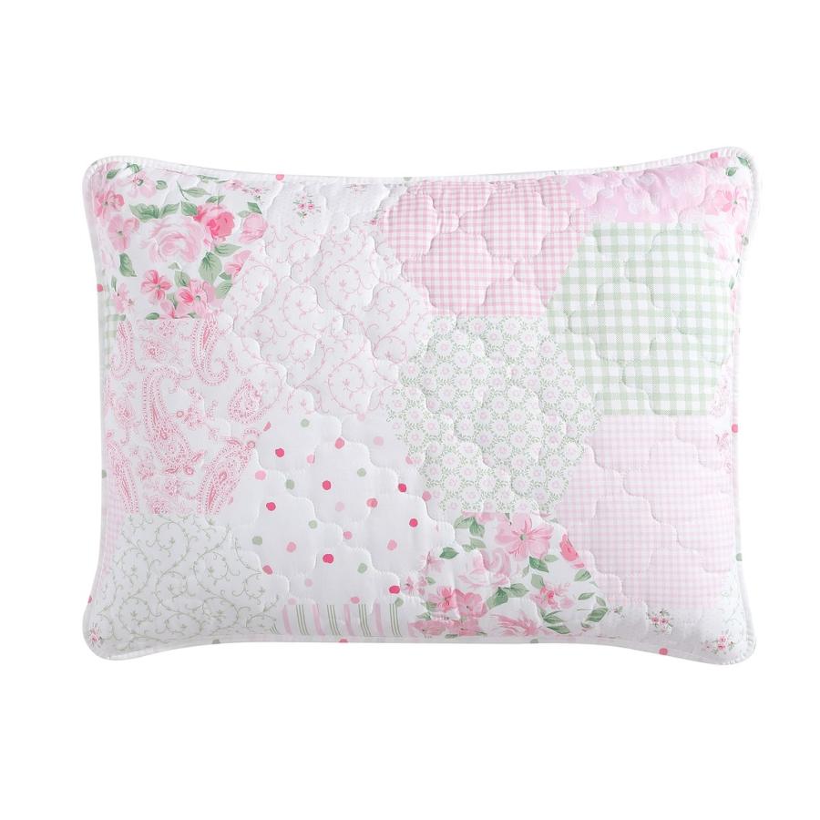 Laura Ashley Kids キルトセット ピンク 花柄 パッチワーク風 ベッドカバー 枕カバー付き 子供部屋 |  | 03