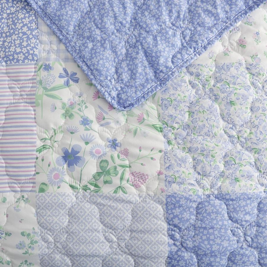 ローラアシュレイ キッズ ツイン キルトセット 花柄 パッチワーク リバーシブル 布団セット 枕カバー 寝具 洗える 子供用 インテリア ピンク |  | 02