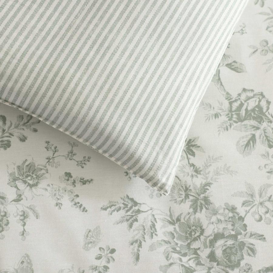 Laura Ashley コンフォーターセット 3点セット 花柄 グリーン 布団カバー 枕カバー 寝具 |  | 05