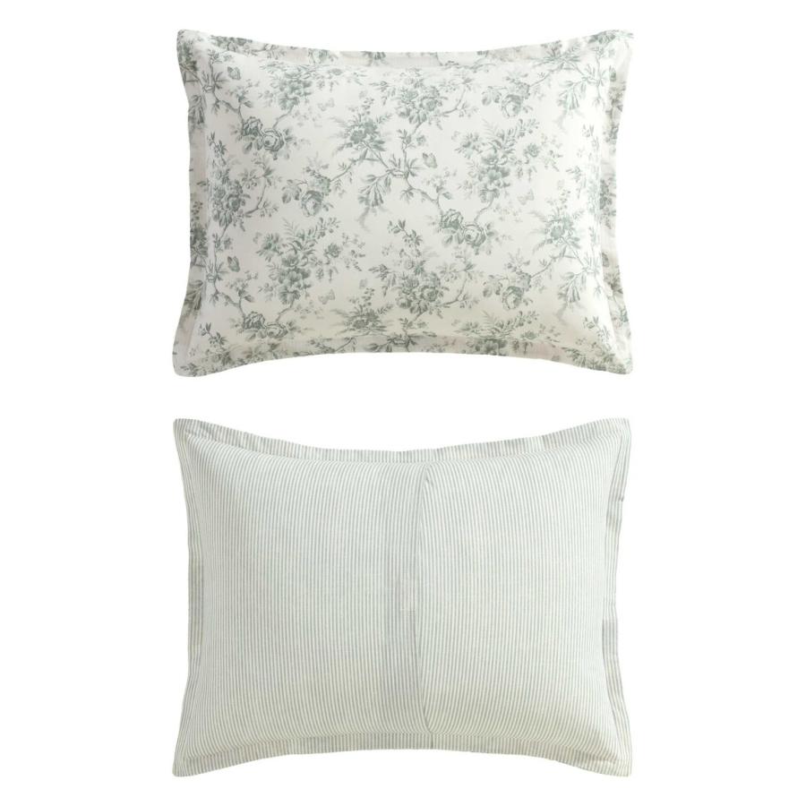 Laura Ashley コンフォーターセット 3点セット 花柄 グリーン 布団カバー 枕カバー 寝具 |  | 08