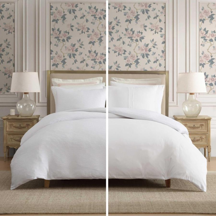 Laura Ashley デュベカバーセット ホワイト クリンクル加工 布団カバー 枕カバー3点セット |  | 03