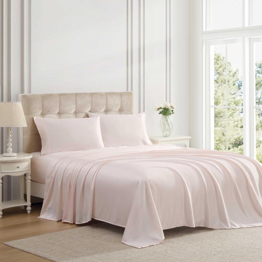 Laura Ashley シーツセット 4点セット サテン調 ブリスピンク ベッドシーツ 枕カバー |  | 01