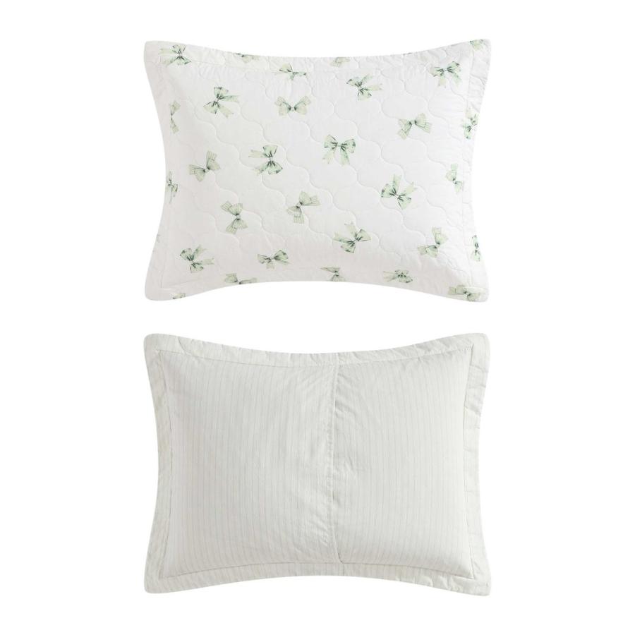 Laura Ashley キルトセット 3点セット ボウ柄 グリーン ベッドスプレッド カバーセット |  | 07