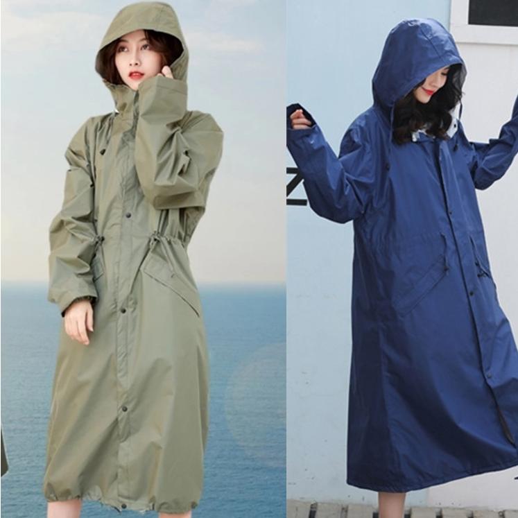 レインコート レディース 長め 通学 レインウエア 防水 ポケット ポンチョおしゃれ 人気 | 
