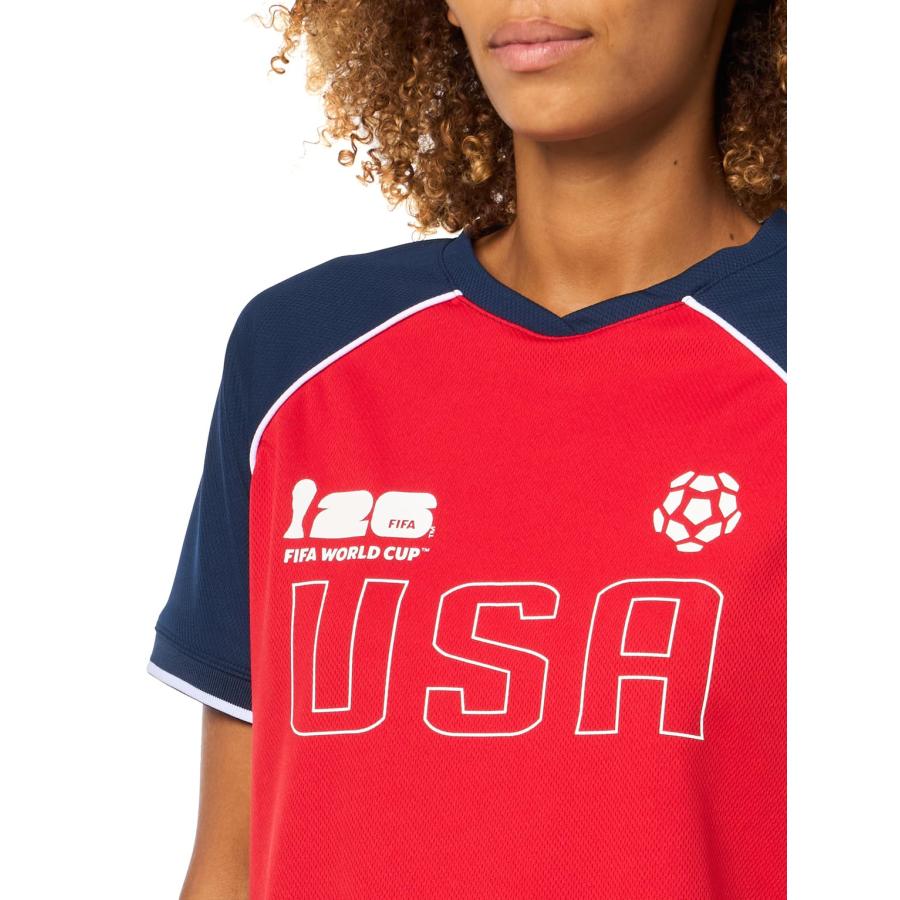 Outerstuff アウタースタッフ FIFA ワールドカップ 2026 アメリカ代表 USA レディース ラグランスリーブ Tシャツ 半袖 |  | 01