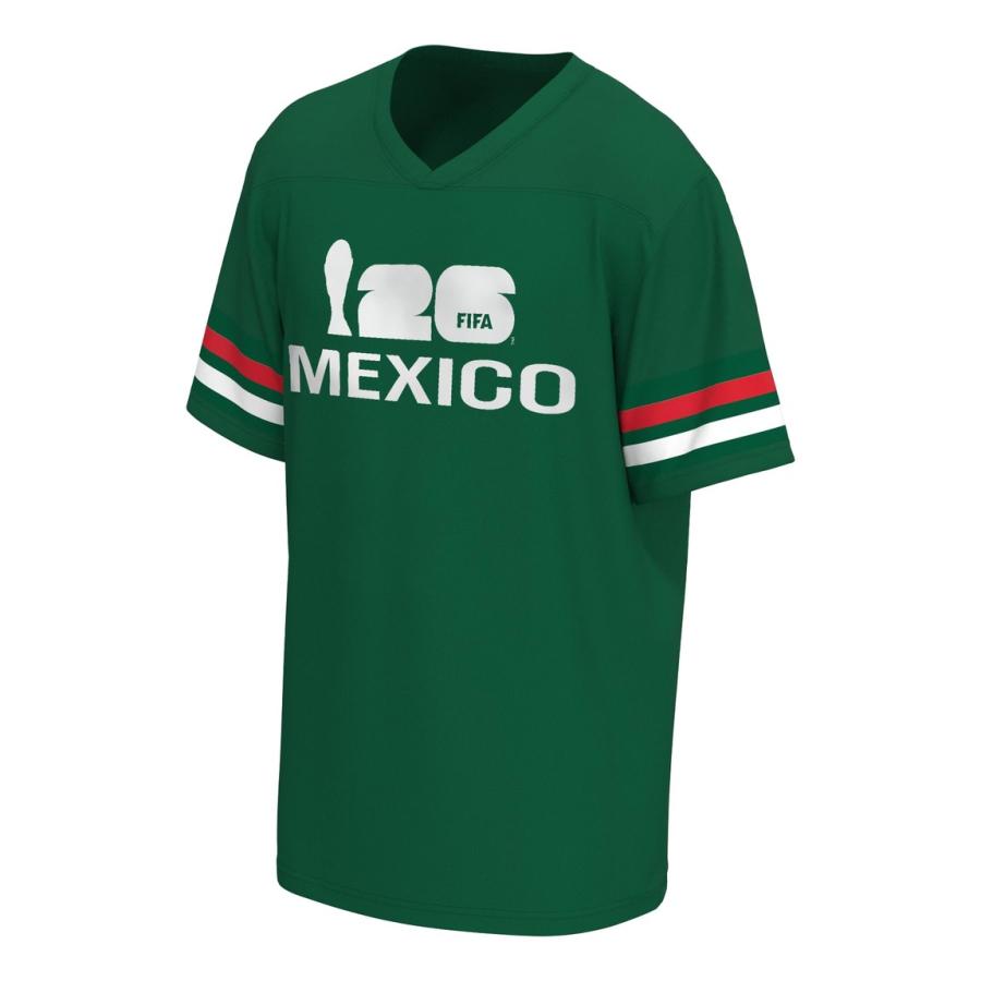 Outerstuff FIFA ワールドカップ 2026 メキシコ代表 Mexico 半袖 Vネック フットボールジャージ Tシャツ サッカー | 