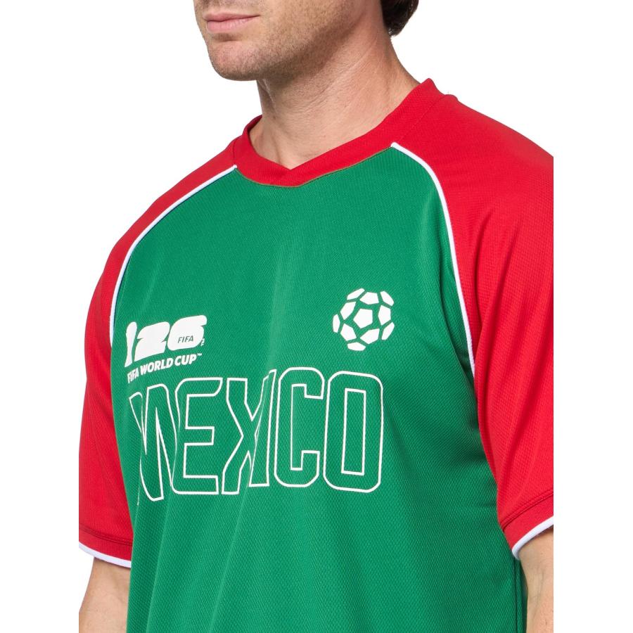 Outerstuff FIFA ワールドカップ 2026 メキシコ Mexico ラグラン サッカーシャツ 半袖 メッシュ メンズ 通気性 速乾 |  | 01