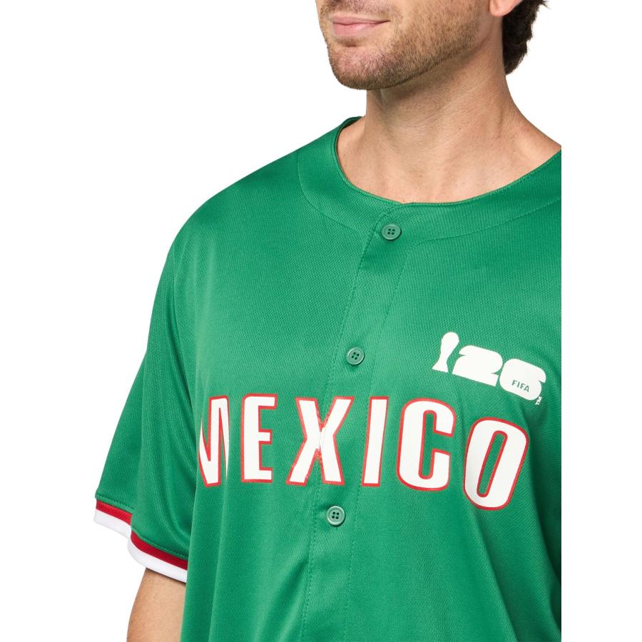 Outerstuff FIFAワールドカップ 2026 メキシコ Mexico ベースボールジャージ 半袖シャツ グリーン サッカー メンズ |  | 01