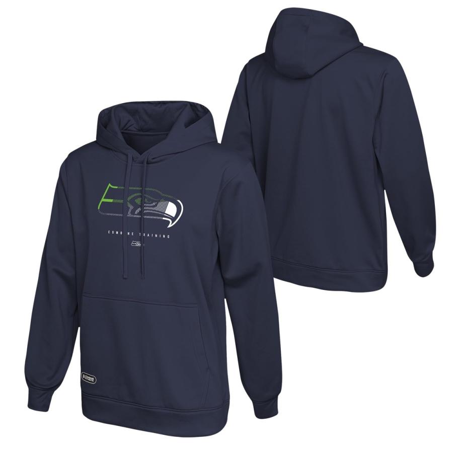 Outerstuff NFL シアトル・シーホークス Seattle Seahawks Watson ロゴ プルオーバー フリース パーカー ネイビー |  | 02