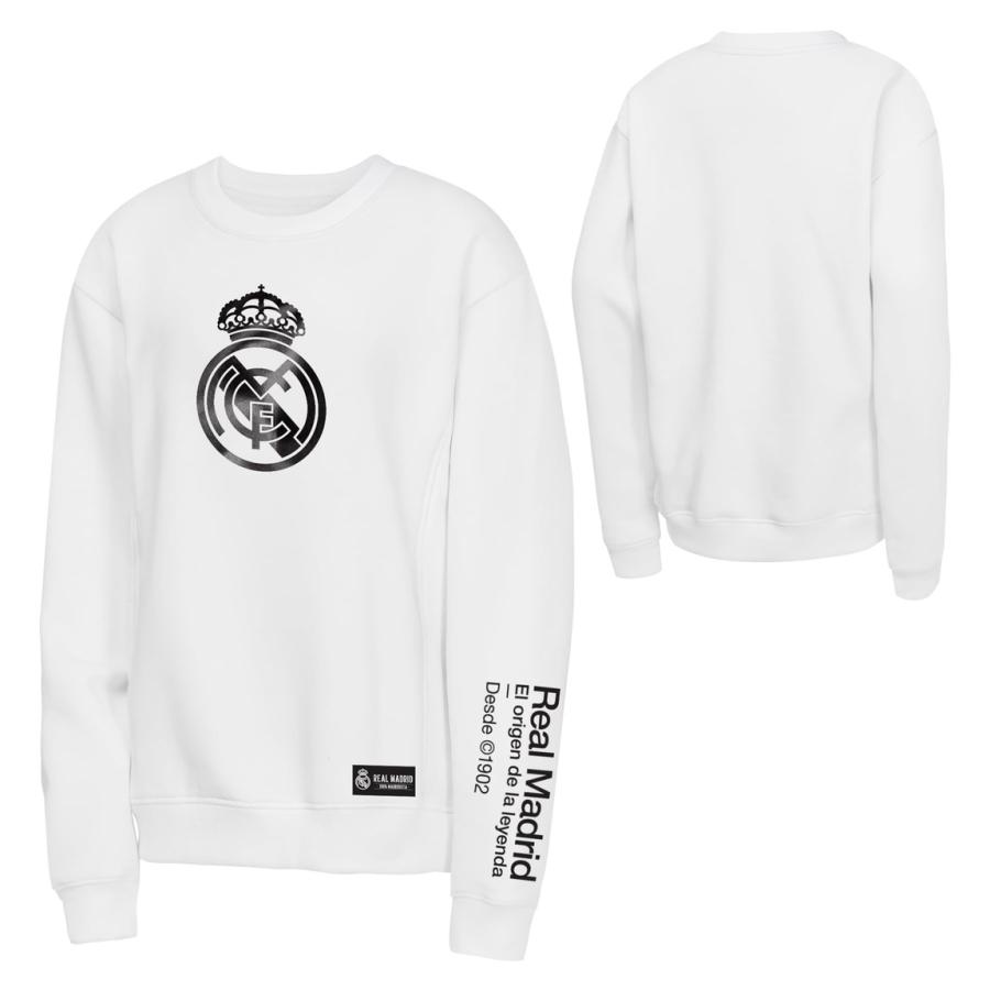 Outerstuff サッカー レアル・マドリード Real Madrid クルーネック スウェット トレーナー ホワイト 公式ライセンス メンズ |  | 01