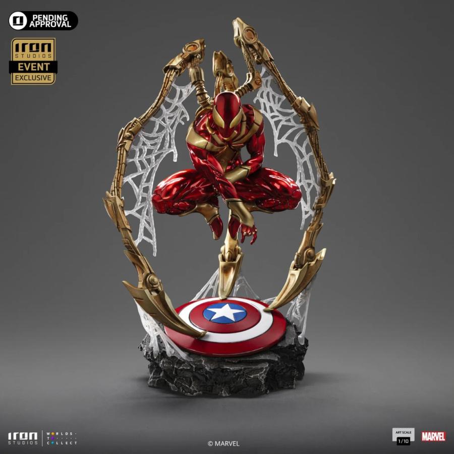 スパイダーマン アイアンスパイダー 大型スタチュー 約32cm 新品 マーベル・コミック シビル・ウォー スパイダーマン アイアン