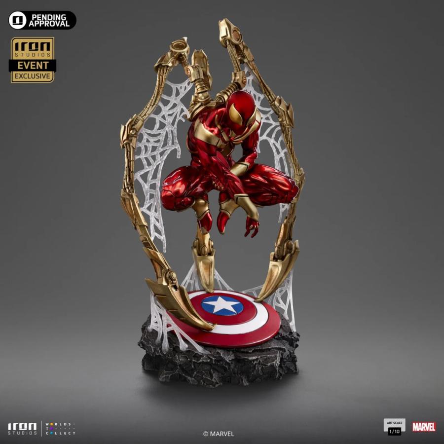 スパイダーマン アイアンスパイダー 大型スタチュー 約32cm 新品 マーベル・コミック シビル・ウォー スパイダーマン アイアン