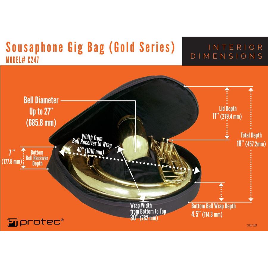 Protec スーザフォン バッグ デラックス 1680デニール バリスティックナイロン ブラック |  | 03