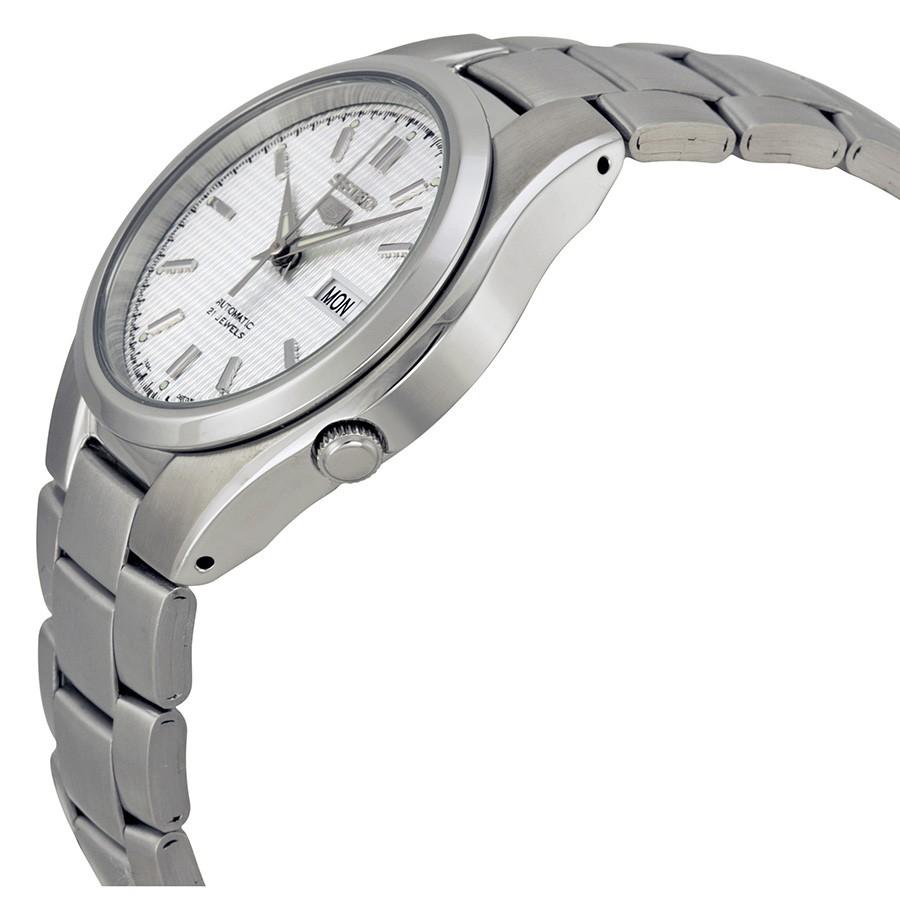 Seiko 5 腕時計 シルバー文字盤 自動巻 ステンレス メンズ SNK601 |  | 01