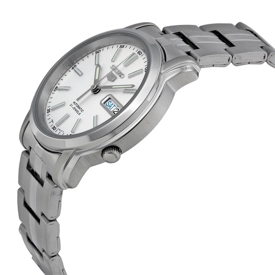 Seiko SNKL75 腕時計 ホワイト文字盤 ステンレススチール 自動巻き メンズ SNKL75 |  | 01