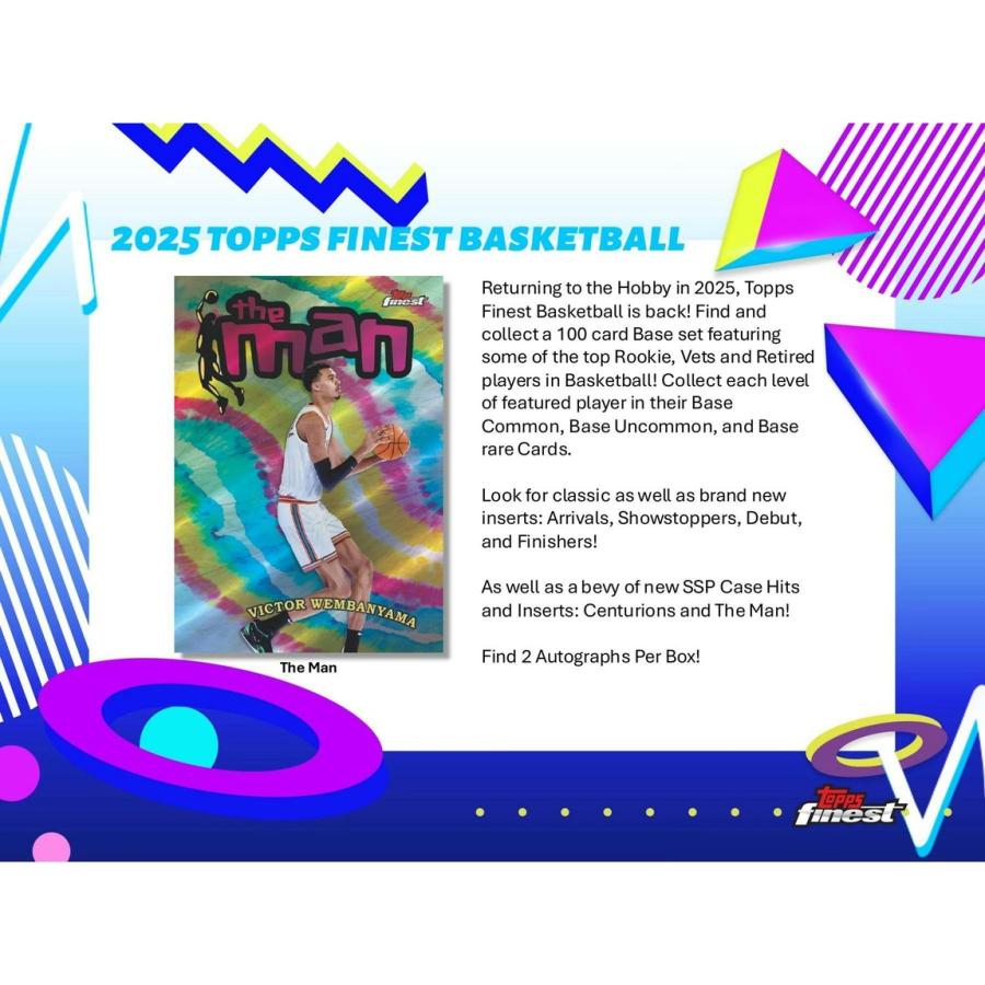 NBA 2024-25 Topps Finest Basketball Hobby Box ホビーボックス 直筆