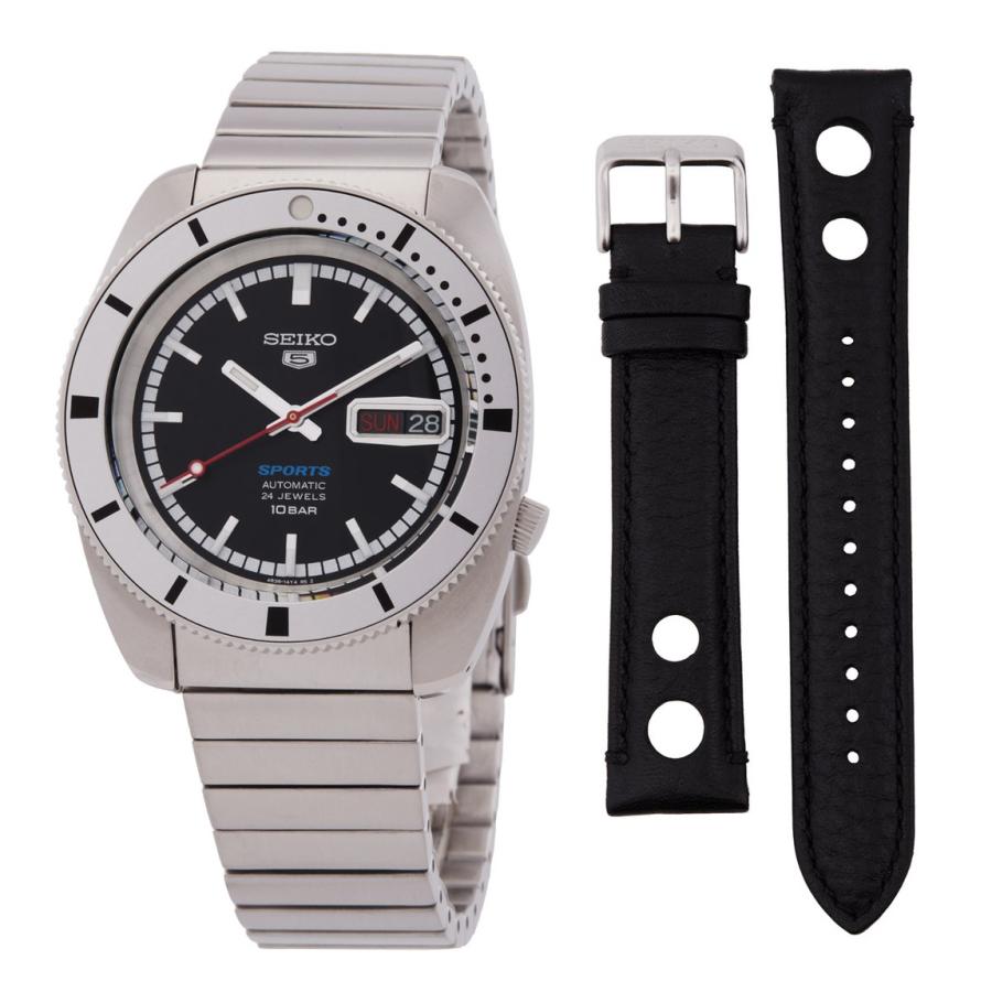 Seiko 5 Sports Limited Edition 腕時計 ブラック文字盤 自動巻き ステンレススチール メンズ SRPL05K1 | 