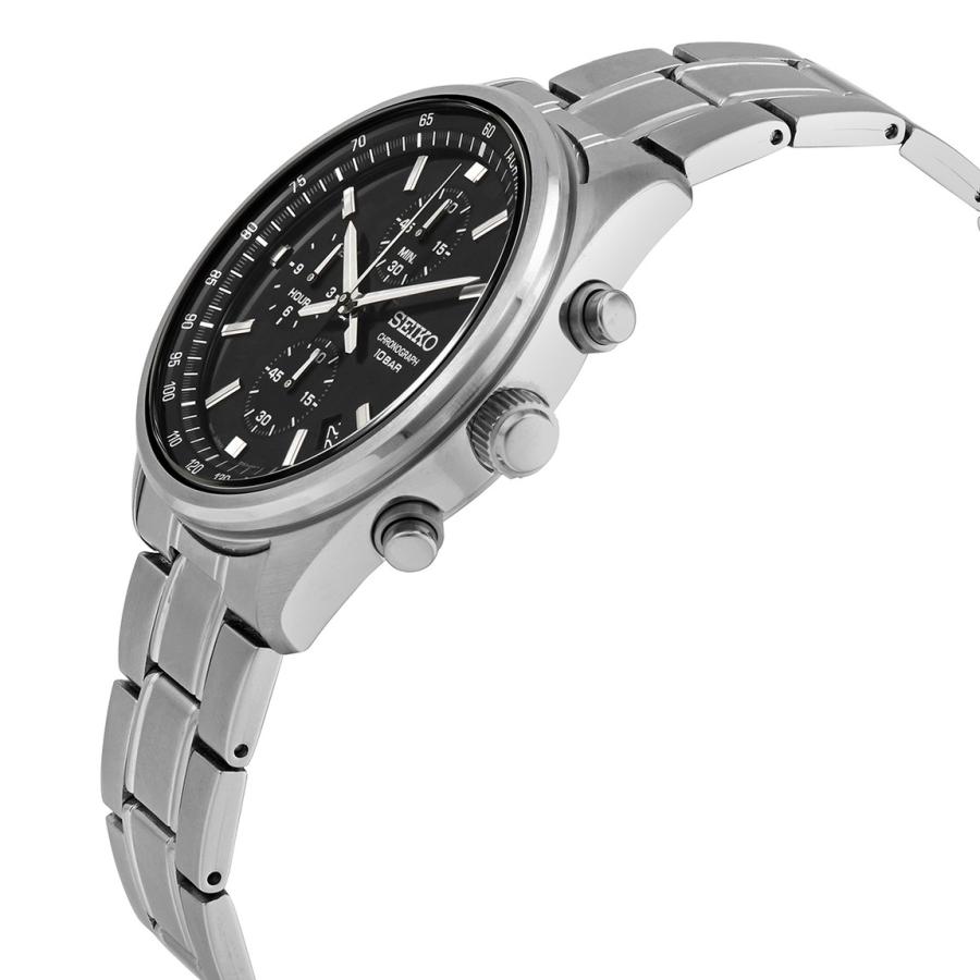 Seiko Chronograph 腕時計 ブラックダイヤル クオーツ メンズ ステンレス SSB379 |  | 01