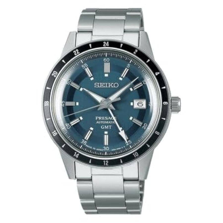 SEIKO Presage Style 60's GMT 腕時計 ブルーダイヤル 自動巻き メンズ SSK009 | 