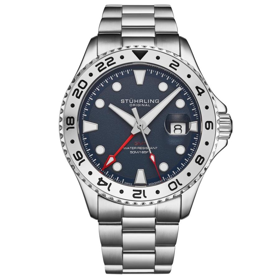 Stuhrling Original Equinox GMT 4077 腕時計 メンズ 43mm クオーツ GMT機能 4077 | 