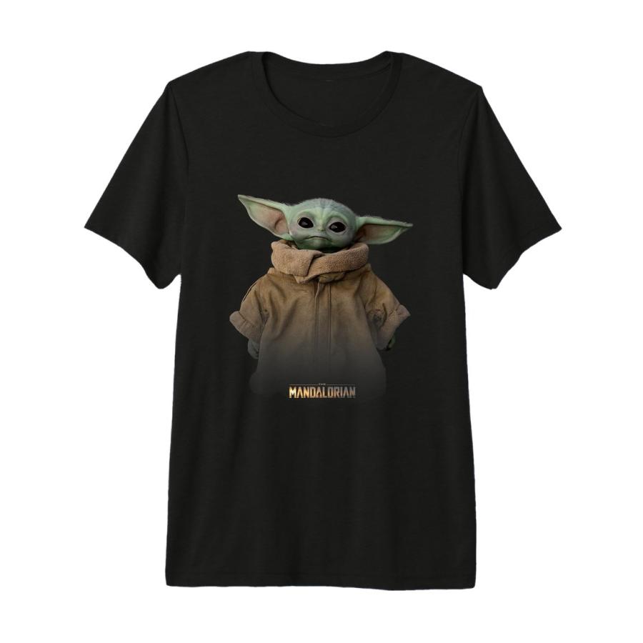 スターウォーズ マンダロリアン The Mandalorian ザ・チャイルド グローグー Grogu ロゴ シンプル ポートレート Tシャツ 半袖 | 