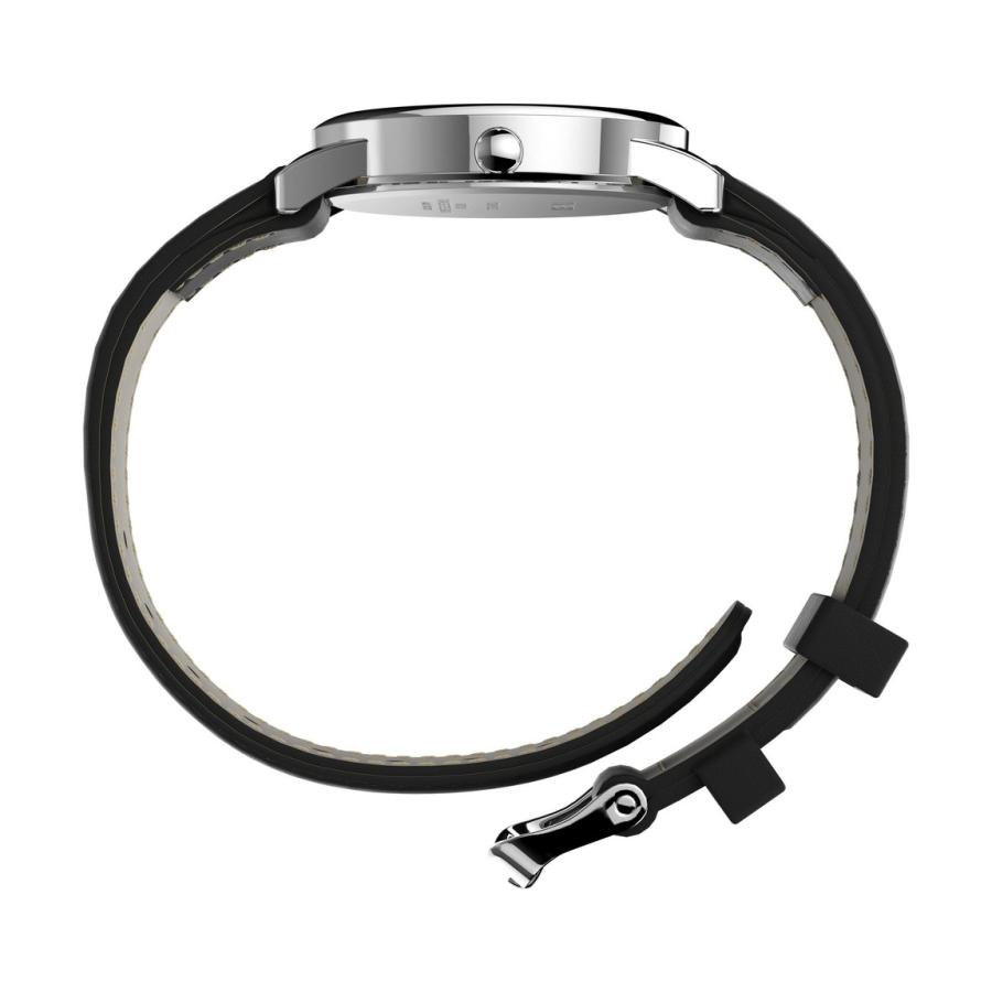 タイメックス Easy Reader メンズ 腕時計 ホワイト文字盤 ブラック レザーバンド クォーツ 35mm |  | 01