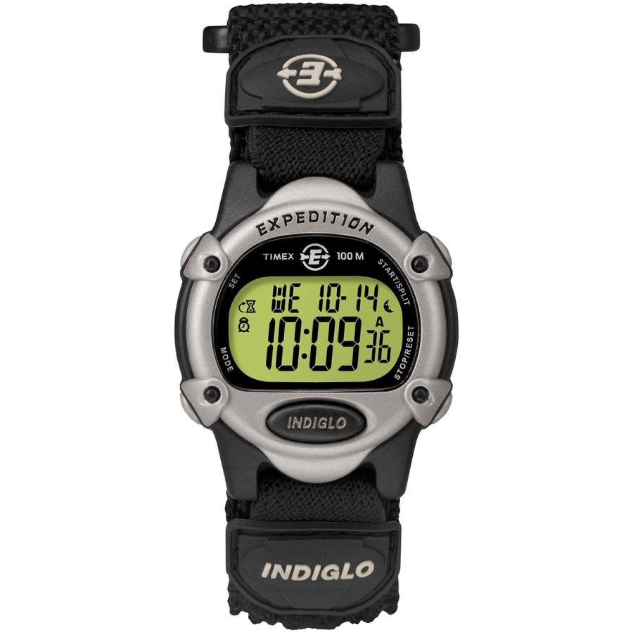 タイメックス Expedition Mid-Size Digital メンズ レディース デジタル ブラック ナイロンベルト 100m防水 34mm | 