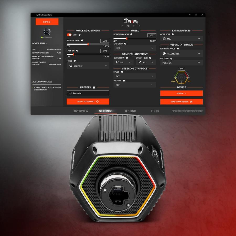 スラストマスター T818 Black Edition ダイレクトドライブ ハンドルコントローラー PC対応 フォースフィードバック 10N・m |  | 05