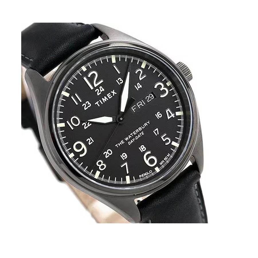 Timex Waterbury 腕時計 メンズ ブラック文字盤 ガンメタルケース レザーベルト クオーツ TW2R89100 |  | 01